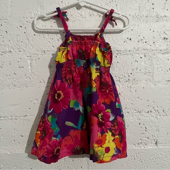The Children's Place Girls Dress 2T Pink Purple Floral Sundress W11 - Picture 4 of 5